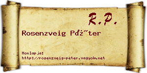 Rosenzveig Péter névjegykártya
